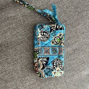 Vera Bradley Blue Floral Wristlet
